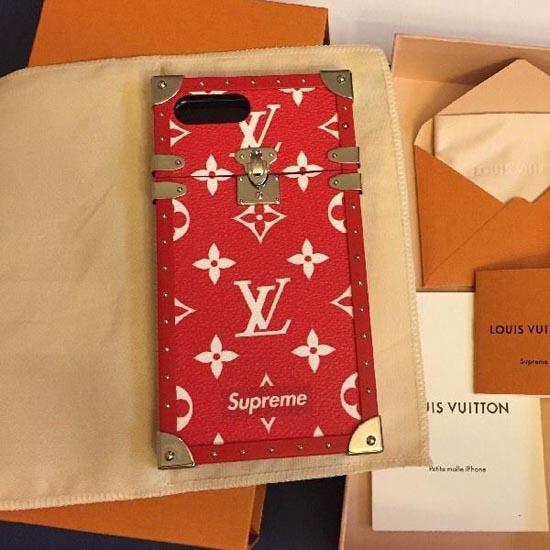 ルイヴィトン スーパーコピー  LOUIS VUITTON × supreme 2017年秋冬 アイ・トランク iphone7 M64499 携帯 ケース シュプリーム